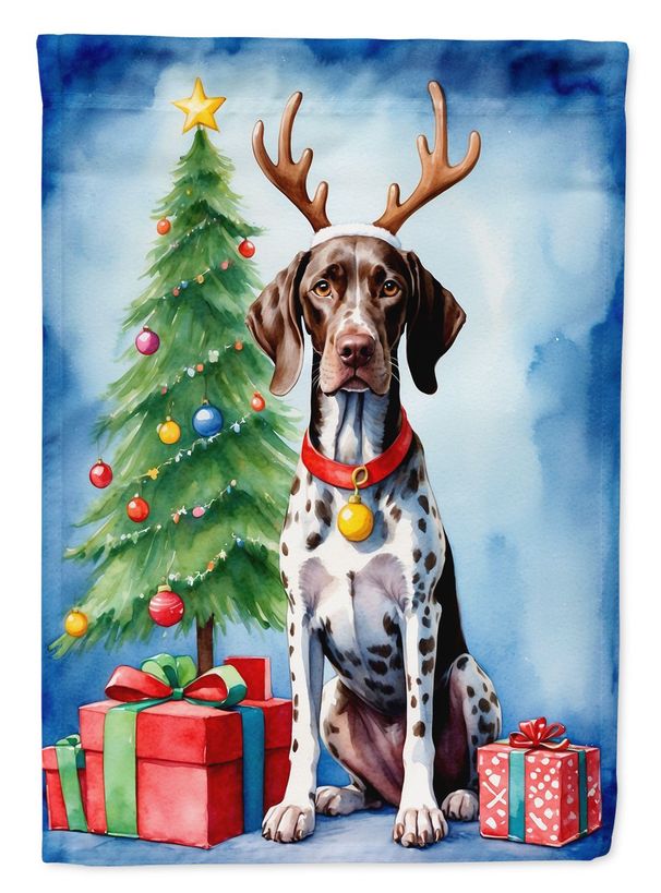 German Shorthaired Pointer Christmas Reindeer Garden Flag Mailbox Flag Decorative Yard Flag Banner Outside Patio Artwork Yard Flower Beds, Garden Size, Multicolor_maomaolike.com