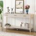 High-Quality Entryway Console Table With Vertical Stripe Drawers, Long Legs,Suitable For Entryway, Hallway, Living Room, Foyer, Corridor_maomaolike.com