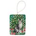 American Wirehair Cat By The Christmas Tree Porcelain Ornament Christmas Tree Hanging Decorations For Home Christmas Holiday, Rectangle, Gift, Multicolor_maomaolike.com
