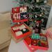 Unisex Red Christmas socks Gift box set women's midtube stockings_maomaolike.com
