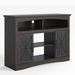 47'' Farmhouse TV Stand With Adjustable Shelves, Retro TV Console With Glass Doors & LED Lights, Media Entertainment Center Storage Cabinet For Living Room, Bedroom, Kitchen, Brown_maomaolike.com