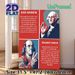 US Founding Fathers Painting Poster, Vibrant Retro-style George Washington & Benjamin Franklin Portrait Poster, Informative Historical Content Ideal_maomaolike.com