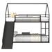 Twin Over Twin House Bed With Ladder And Slider, House Bed, Bunk Bed_maomaolike.com