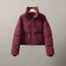 New cotton jacket women's short versatile Korean style stand up collar small size thickened bread jacket cotton coat trendy_maomaolike.com