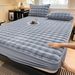 Thickened Rabbit Fur Sheet Single Piece Winter Milk Coral Bed Cover Fleece Warm Mattress Protector Three-Piece Set_maomaolike.com