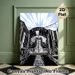 Sisyphos Gate Painting Poster, Monochrome Linocut Style Poster, Stylized Gate With Duck Motifs & Urban Graffiti Details, Striking Art Ideal For Home_maomaolike.com