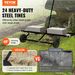 VEVOR Tow Behind Dethatcher, 48-inch Tow Dethatcher With 24 Spring Steel Tines, Lawn Dethatcher Rake For ATV Or Mower, Tow Behind Lawn Rake With Lift Handle For Garden Farm Grass_maomaolike.com