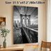 Brooklyn Bridge Themed Painting Poster, Monochrome Urban Bridge & Skyline Scene Poster, Timeless Cityscape Design Ideal For Living Room, Office Wall_maomaolike.com