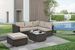 Patio Furniture, Outdoor Furniture, Seasonal PE Wicker Furniture, 4 Set Wicker Furniture With Tempered Glass Coffee Table_maomaolike.com
