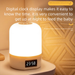 Clock Night Light With Touch Control, Baby Ambiance, Rechargeable, Eye Protection, Sleep Aid, Bedside Lamp For Bedroom_maomaolike.com