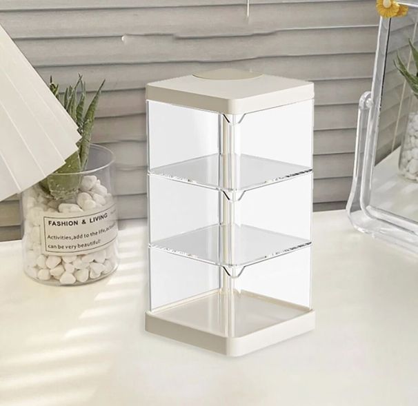 360° Rotating Makeup Organizer - 3-Tier Spinning Cosmetic Storage With Large Capacity | Clear Bathroom Vanity Organizer For Makeup, Jewelry & Skincare Products | Durable Display Shelf For Countertop_maomaolike.com
