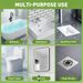 Rechargeable Electric Toilet Brush, 3 Replaceable Heads Silicone Bristle Disposable, Cordless Toilet Scrubber With Base, No Dead Angle Cleaning_maomaolike.com