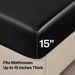 Satin Sheets Queen Size Bed Set, Black, 4 Pieces | Luxury Silky Bed Sheets, 15 Inch Deep Pocket, Similar To Silk, Soft And Cooling, Reduces Friction,_maomaolike.com
