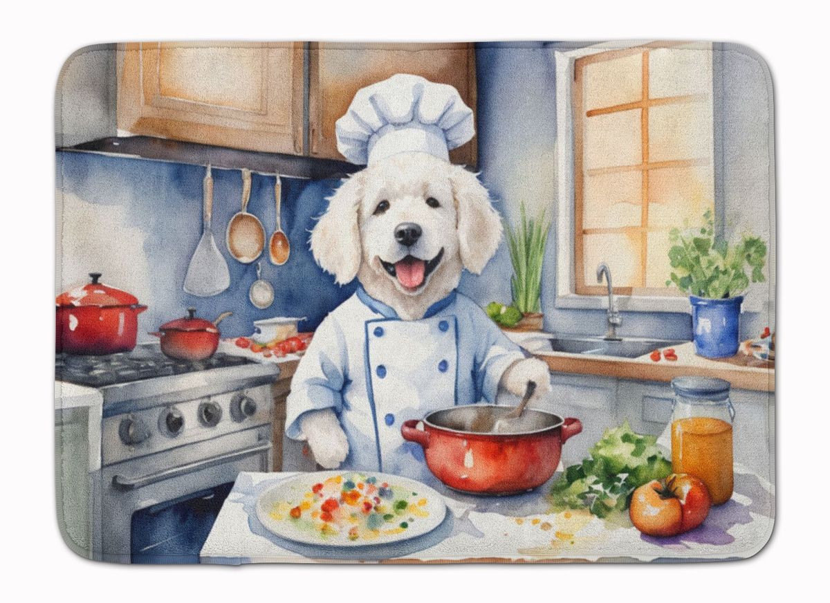 Kuvasz The Chef Memory Foam Kitchen Mat Machine Washable Anti-Fatigue Mat Cushion Comfort Bath Mat Or Kitchen Rug_maomaolike.com