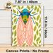 Cicada Themed Painting Poster, Vibrant Bohemian Style Colorful Cicada & Leaf Pattern Poster, Eye-catching Nature-inspired Decor For Living Room_maomaolike.com