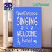 Music Slogan Painting Poster, Vibrant Blue Typographic Poster, Cheerful Music-themed Decor Ideal For Living Room, Music Studio Or Casual Home Spaces_maomaolike.com