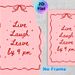 "Live Laugh Leave By 9 Pm" Quote Painting Poster, Playful Pink & Red Handwritten Script With Bow Border Poster, Lighthearted Humorous Wall Decor For_maomaolike.com