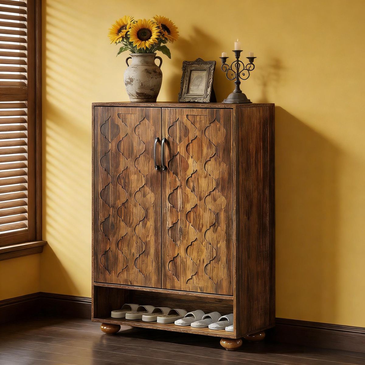 Natural Style Shoe Cabinet,Storage Cabinet_maomaolike.com