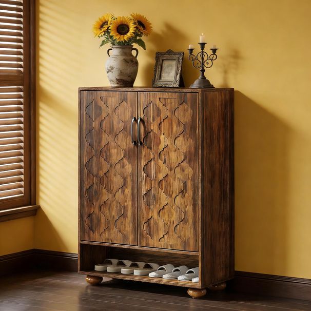 Natural Style Shoe Cabinet,Storage Cabinet_maomaolike.com