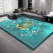 Living Room Rug Large Size Gorgeous Gold Frame Design Bedroom Rug Plush Thickened Machine Washable Thickened Underlay Interior Decorative Rug_maomaolike.com