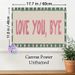 Love You Bye Typography Painting Poster, Warm-toned Hand-drawn Border Poster, Heartfelt Decorative Piece Suitable For Entryway, Living Room_maomaolike.com