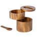 Wooden Salt Jar Storage Box Seasoning Jar With Lid_maomaolike.com