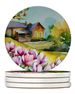Louisiana Magnolias In Watercolor Large Sandstone Coasters Pack Of 4 Absorbent Round Coasters Decor Gifts For Men Or Women, 4 In, Multicolor_maomaolike.com