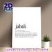 Swahili "Jabali" Definition Painting Poster, Minimalist Typographic Text Poster, Inspirational Word Meaning Decor Ideal For Home And Office Walls_maomaolike.com