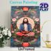 Jesus Meditation Painting Poster, Serene Spiritual Figure With Vibrant Floral Surrounding Poster, Peaceful Spiritual Decor Ideal For Home, Meditation_maomaolike.com