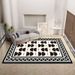 Living Room Rug Large Size Gorgeous Gold Frame Design Bedroom Rug Plush Thickened Machine Washable Thickened Underlay Interior Decorative Rug_maomaolike.com