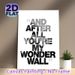 Wonder Wall Quote Painting Poster, Monochrome Typographic Poster With Hidden Portrait, Stylish Lyrical Wall Decor Ideal For Bedroom, Living Room_maomaolike.com