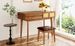 43.3" Classic Wood Makeup Vanity Set With Flip-top Mirror And Stool, Dressing Table With Three Drawers And Storage Space_maomaolike.com