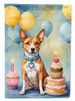 Basenji Happy Birthday Garden Flag Mailbox Flag Decorative Yard Flag Banner Outside Patio Artwork Yard Flower Beds, Garden Size, Multicolor_maomaolike.com