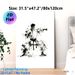 Karate Themed Painting Poster, Monochrome Ink Wash Style Karate Practitioner In Combat Stance Poster, Artistic Splatter Design Ideal For Home Gym_maomaolike.com