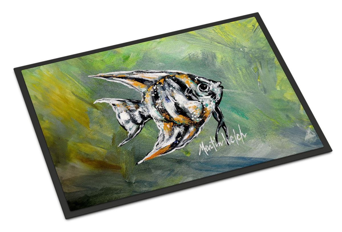 Nancys Fish Doormat Front Door Mat Indoor Outdoor Rugs For Entryway, Non Slip Washable Low Pile, 24H X 36W_maomaolike.com