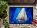 Twos Company Sailboat Doormat Front Door Mat Indoor Outdoor Rugs For Entryway, Non Slip Washable Low Pile, 24H X 36W_maomaolike.com