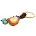 Fashion Pendant Baifu Small Cylinder Key Car Keychain Handmade Woven Blue Bead Hanging Rope Unisex_maomaolike.com