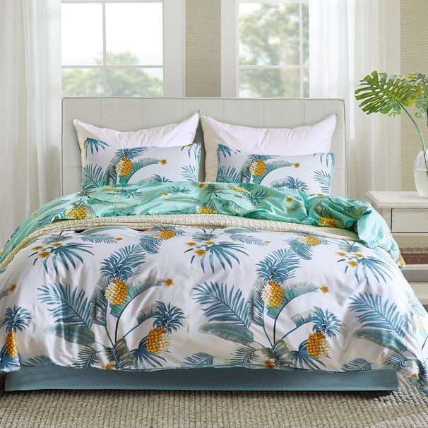 Sanded Printed Bedding Quilt Set Three Piece Set_maomaolike.com