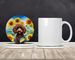 Chocolate Poodle In Sunflowers Large Sandstone Coasters Pack Of 4 Absorbent Round Coasters Decor Gifts For Men Or Women, 4 In, Multicolor_maomaolike.com