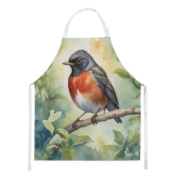 Wisconsin American Robin Apron Cooking Kitchen Server Baking Crafts Gardening For Adult Women Men, Unisex, Large, Multicolor_maomaolike.com