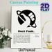 "Don't Panic" Hitchhiker's Guide Painting Poster, Minimalist Black-and-white Planet Graphic Poster, Inspirational Text Design For Home Office, Living_maomaolike.com