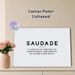 Saudade Definition Painting Poster, Minimalist Typographic Poster, Thought-provoking Word Art Ideal For Living Room, Bedroom And Study_maomaolike.com