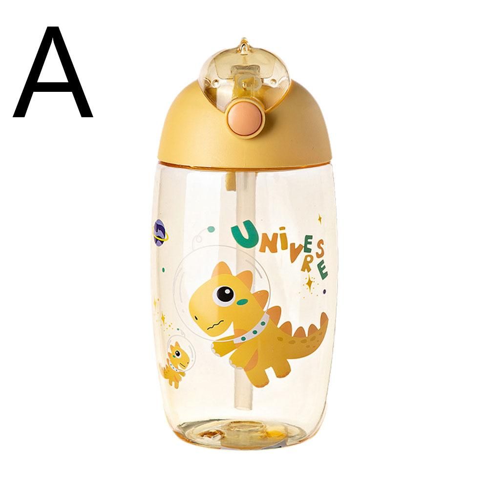 Children's Water Bottle For School Portable Cartoon Dinosaur Sippy Creative Feeding Cup With Straws And Lids Drinkware_maomaolike.com