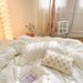 Wholesale INS Girl Heart Korean Skin-Friendly Crinkled Tulle Princess Style Ruffled Ruffle Lace Four-Piece Set_maomaolike.com