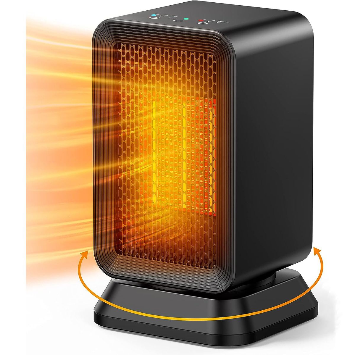 IAGREEA Portable Space Heater, Mini Fast Heater With Rotating Angle, Safe And Quiet, Suitable For Office Desktop Indoor Use (Black)_maomaolike.com