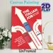 The Italian Job Movie Themed Painting Poster, Bold Retro Graphic Poster, Vintage Movie Art With Red, White & Blue Mini Cars On Arrow Paths, Ideal For_maomaolike.com