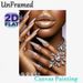 Glittery Glamour Painting Poster, Luxurious Sparkly Lips & Glitter Stiletto Nails With Diamond Jewelry Poster, Eye-catching Glamorous Decor Ideal For_maomaolike.com