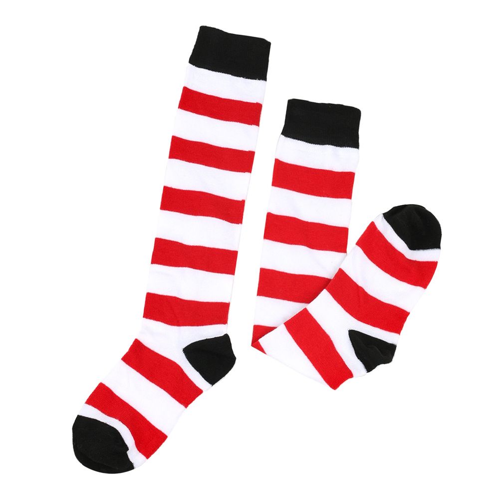 Unisex Christmas striped socks children's costume props costume costume Girls over the knee stockings stockings children's socks_maomaolike.com