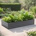 6x3x1 FT Metal Raised Garden Bed Outdoor Reinforced Galvanized Rustproof Colored Steel Planter Boxes For Vegetables, Raised Beds For Growing Flowers Herbs Succulents_maomaolike.com
