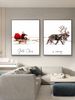 Christmas-themed Decorative Painting, Nordic Minimalist Christmas Style, Santa's Sleigh, Reindeer, Santa Arriving In Town_maomaolike.com